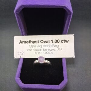 Amethyst Oval Adjustable Ring