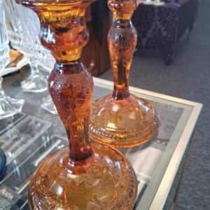 Tiara Exclusives Amber Candle Holders