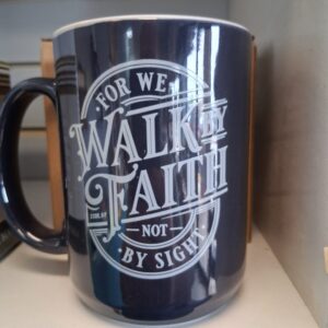 Deep Navy Large Mug — 2 Corinthians 5:7