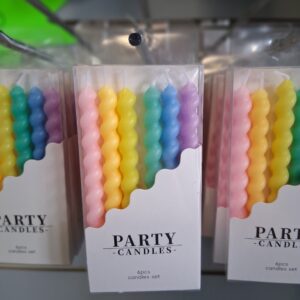 Party Candles — 6-Piece Spiral Pastel Set
