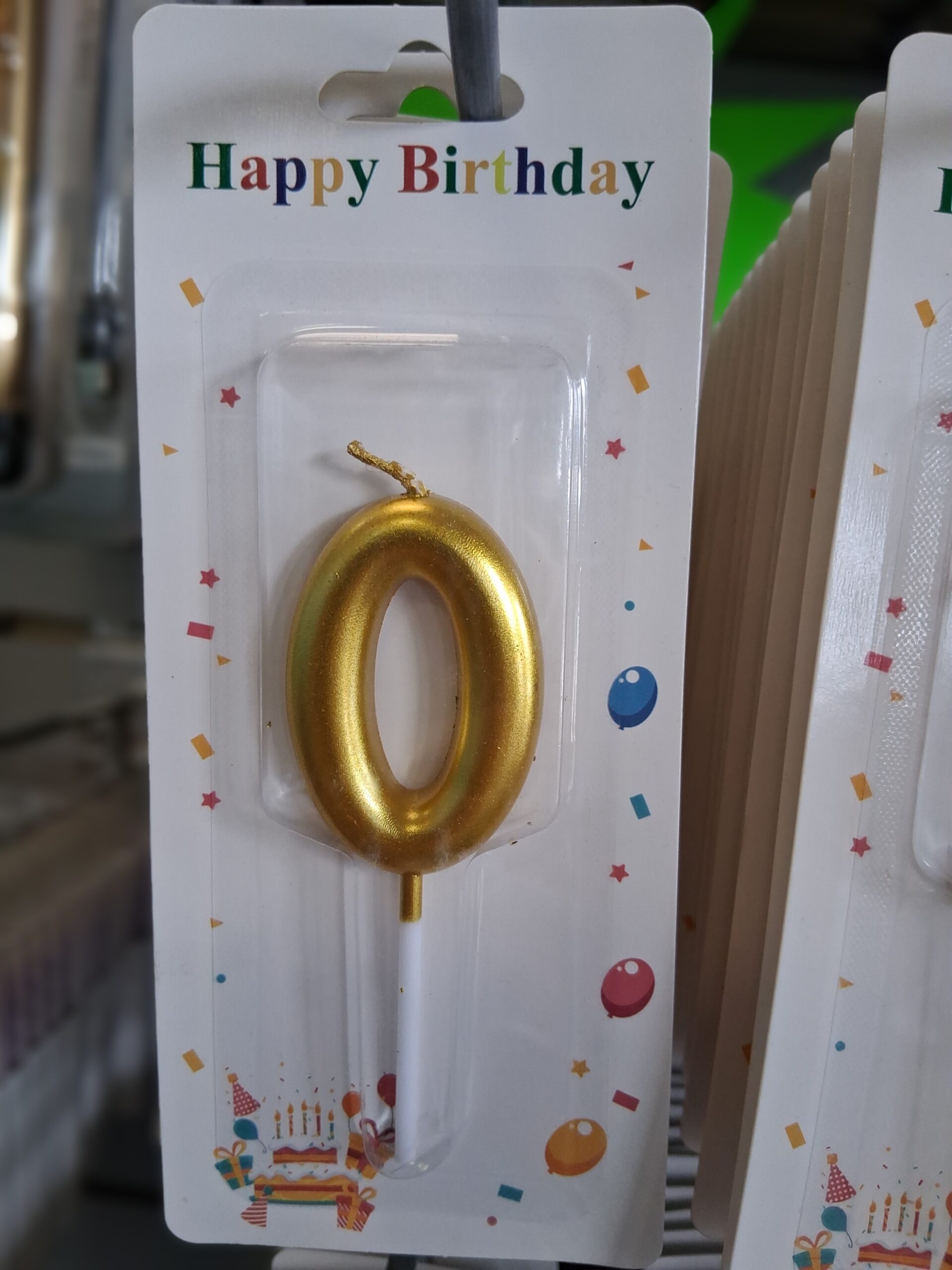 Gold Number Birthday Candle — Numbers 0 to 9 - Image 2