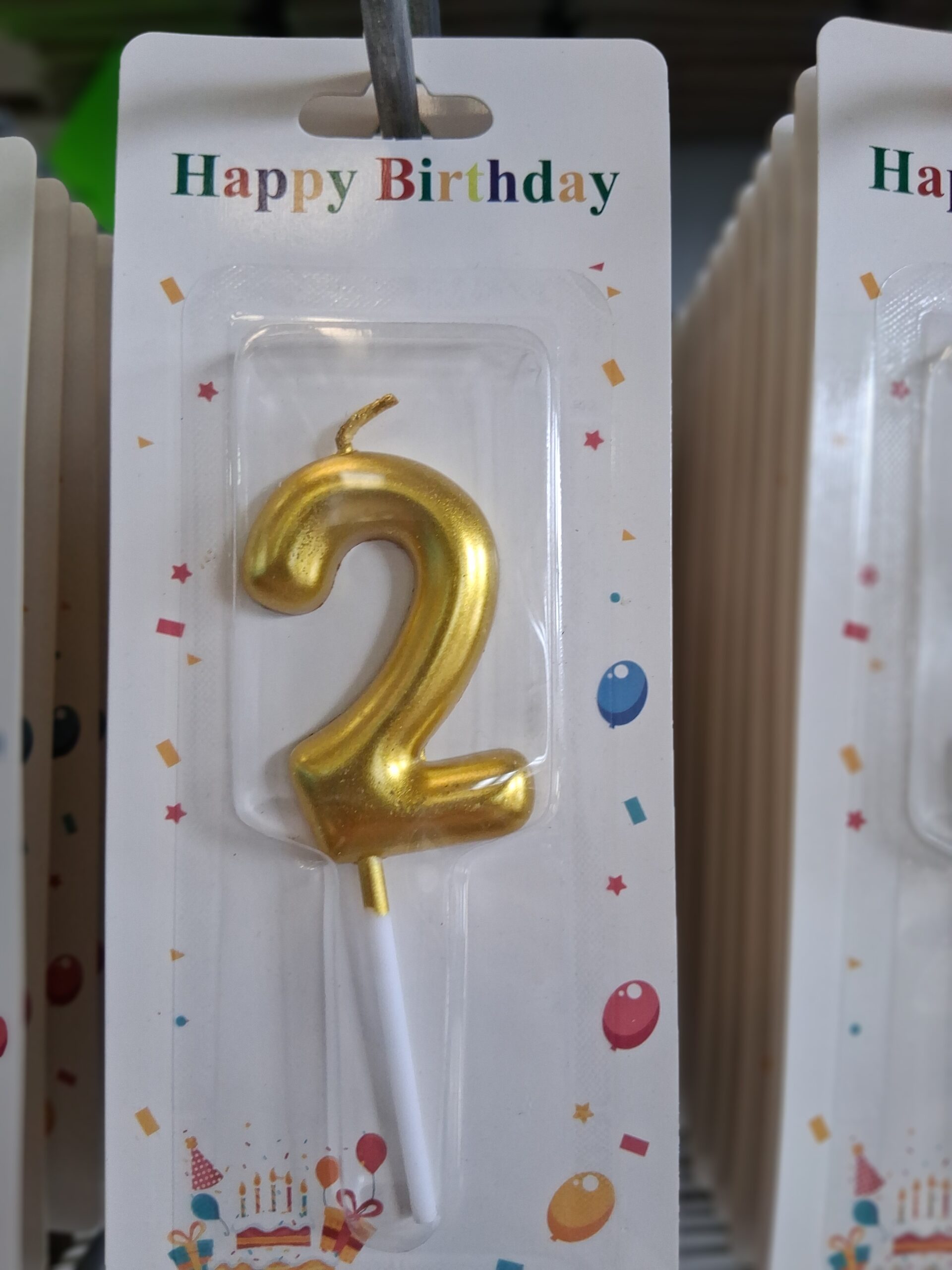 Gold Number Birthday Candle — Numbers 0 to 9 - Image 4