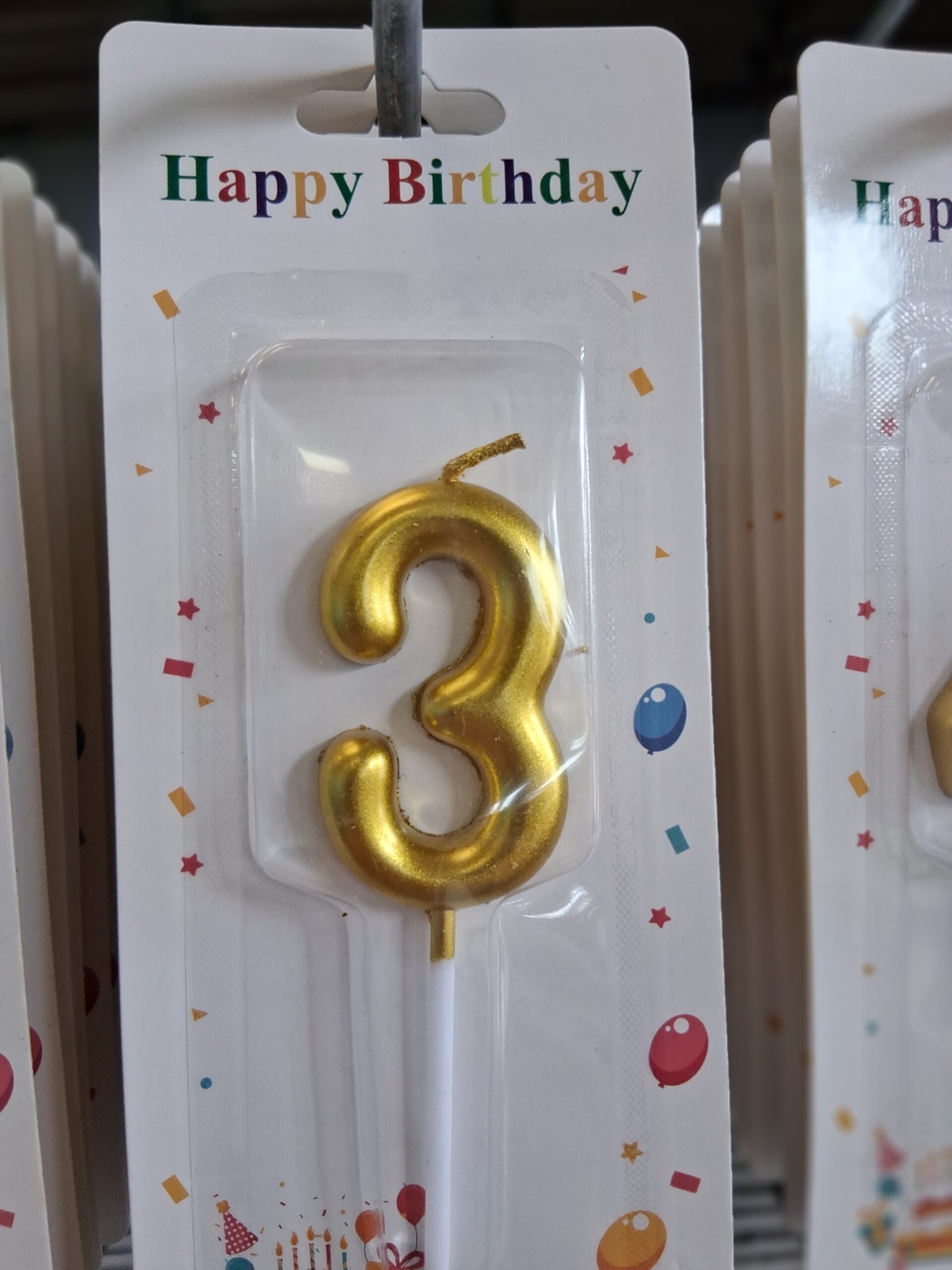Gold Number Birthday Candle — Numbers 0 to 9 - Image 5