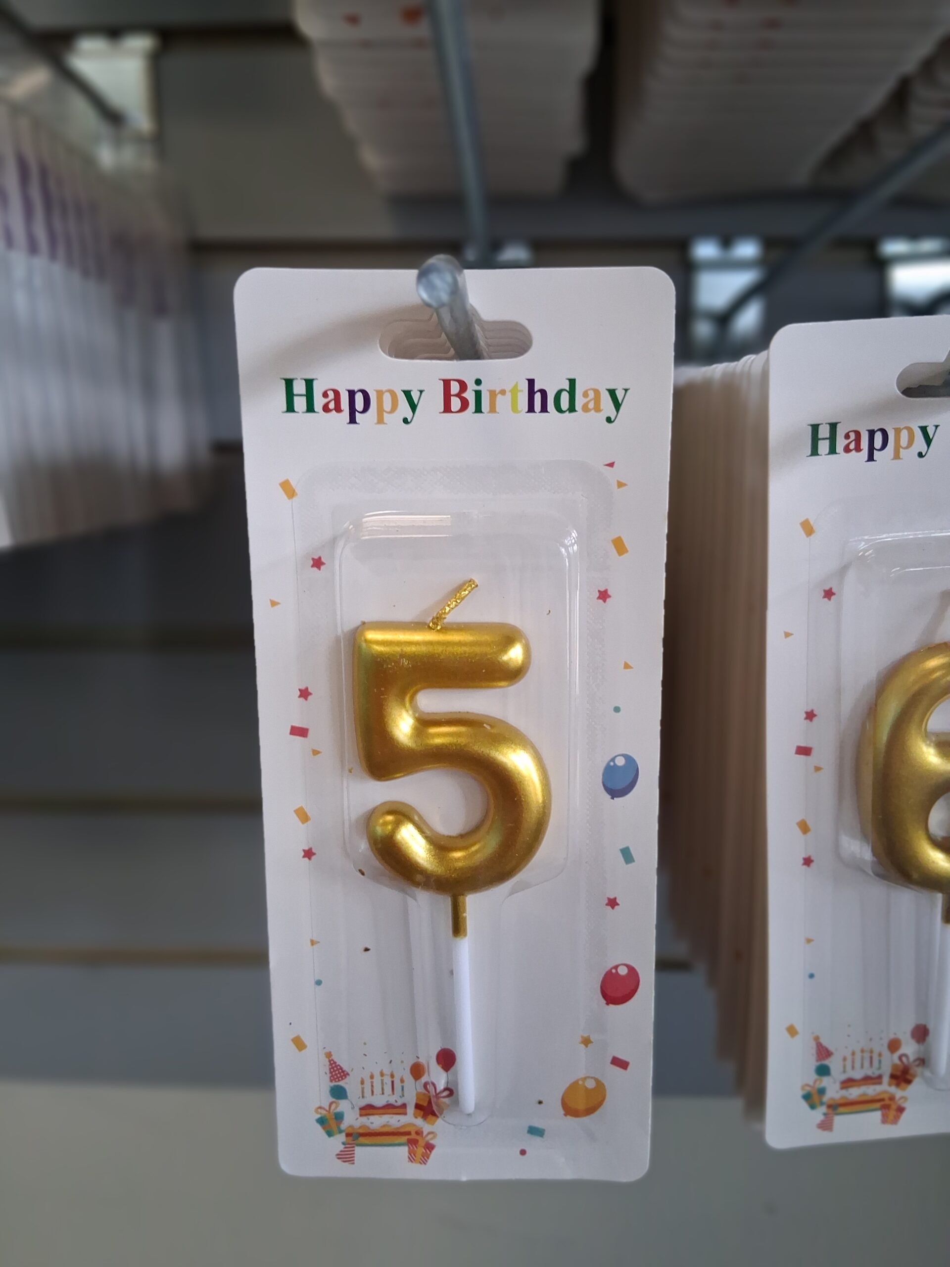 Gold Number Birthday Candle — Numbers 0 to 9 - Image 7