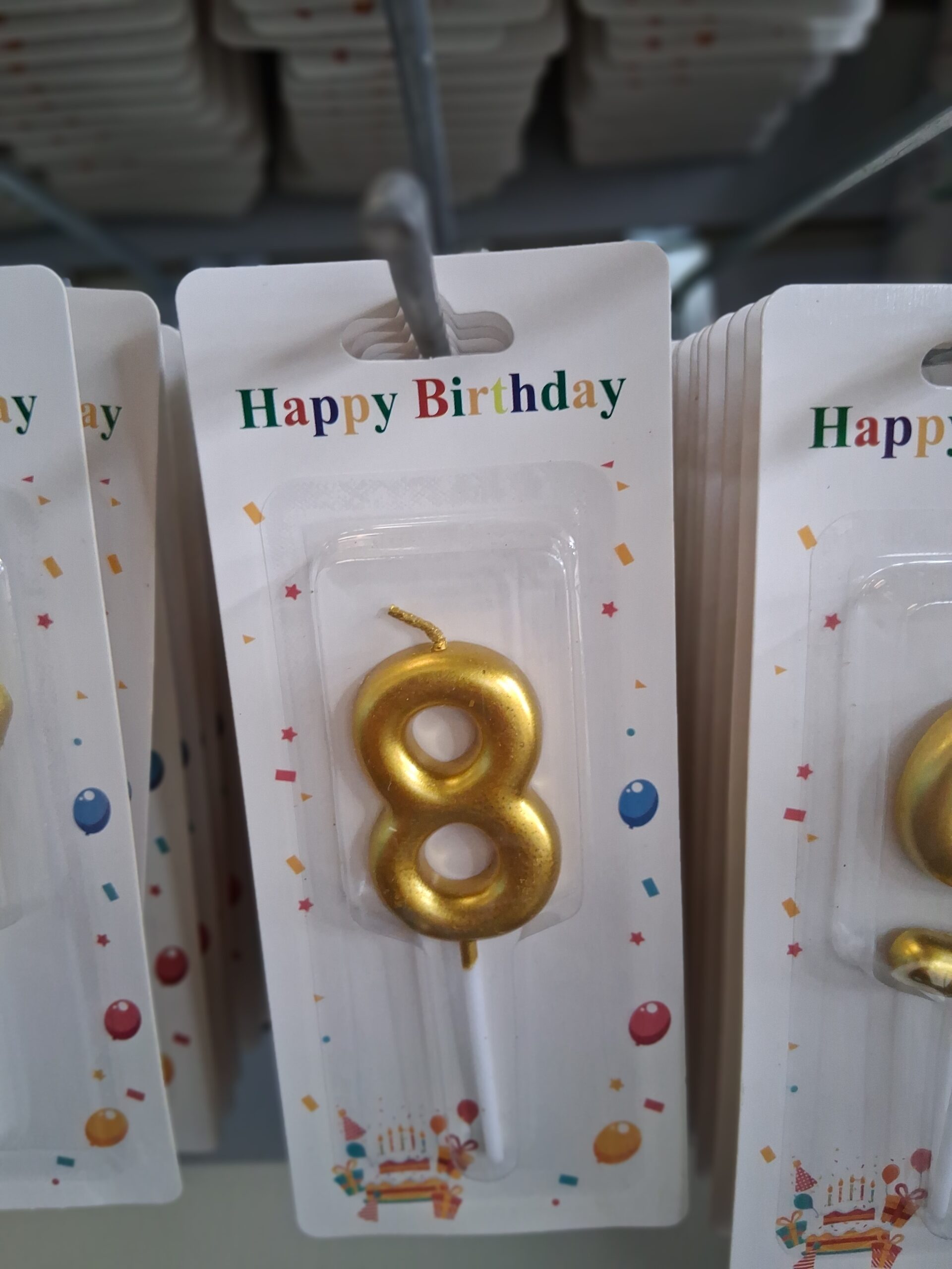 Gold Number Birthday Candle — Numbers 0 to 9 - Image 10