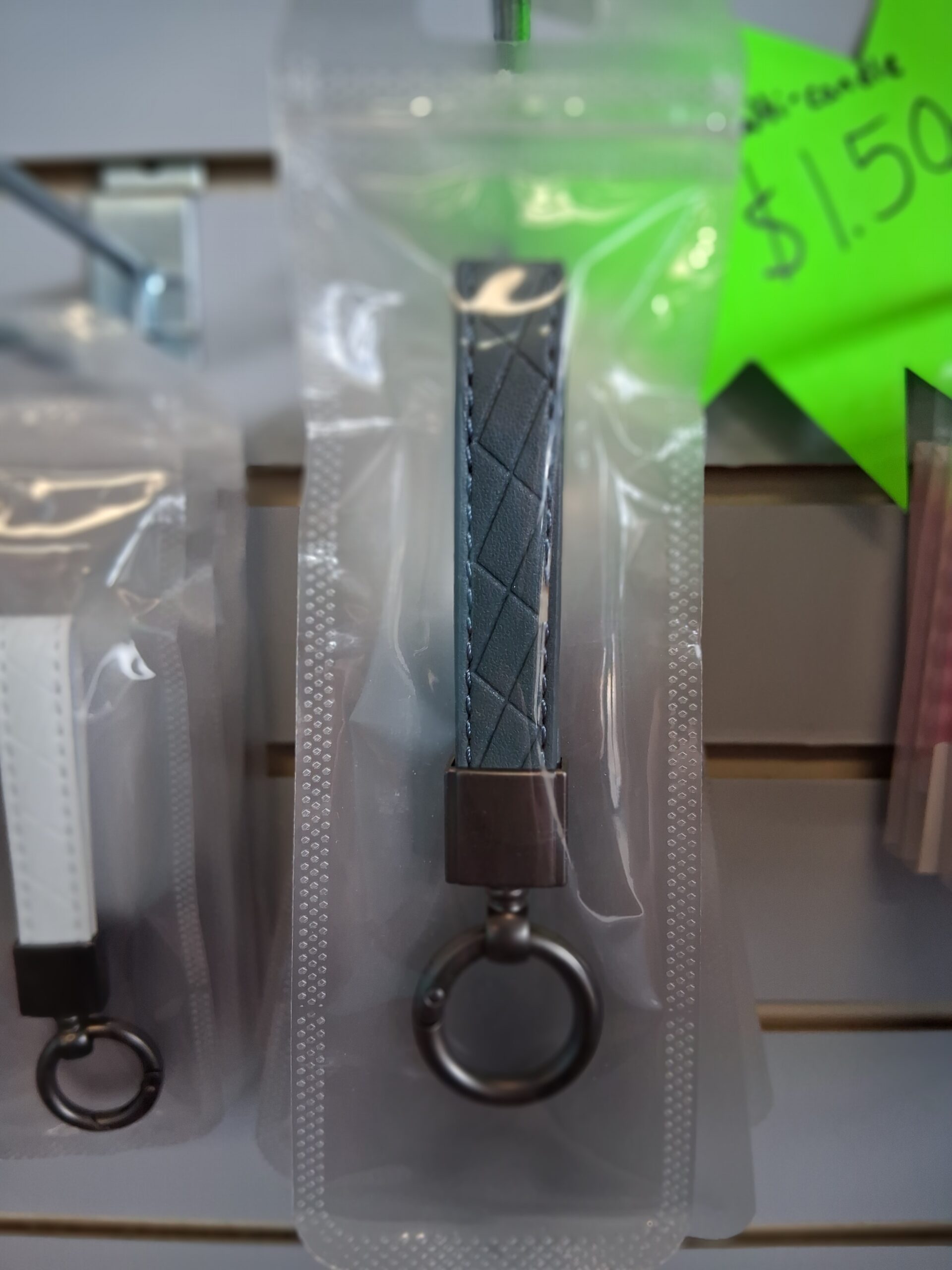 Quilted Leather Strap Keychain - Image 8
