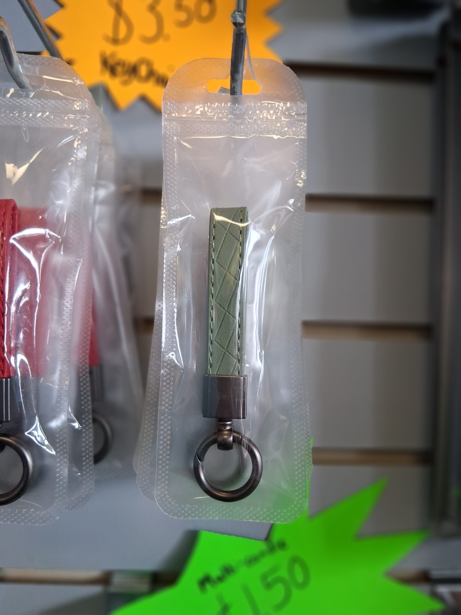 Quilted Leather Strap Keychain - Image 5