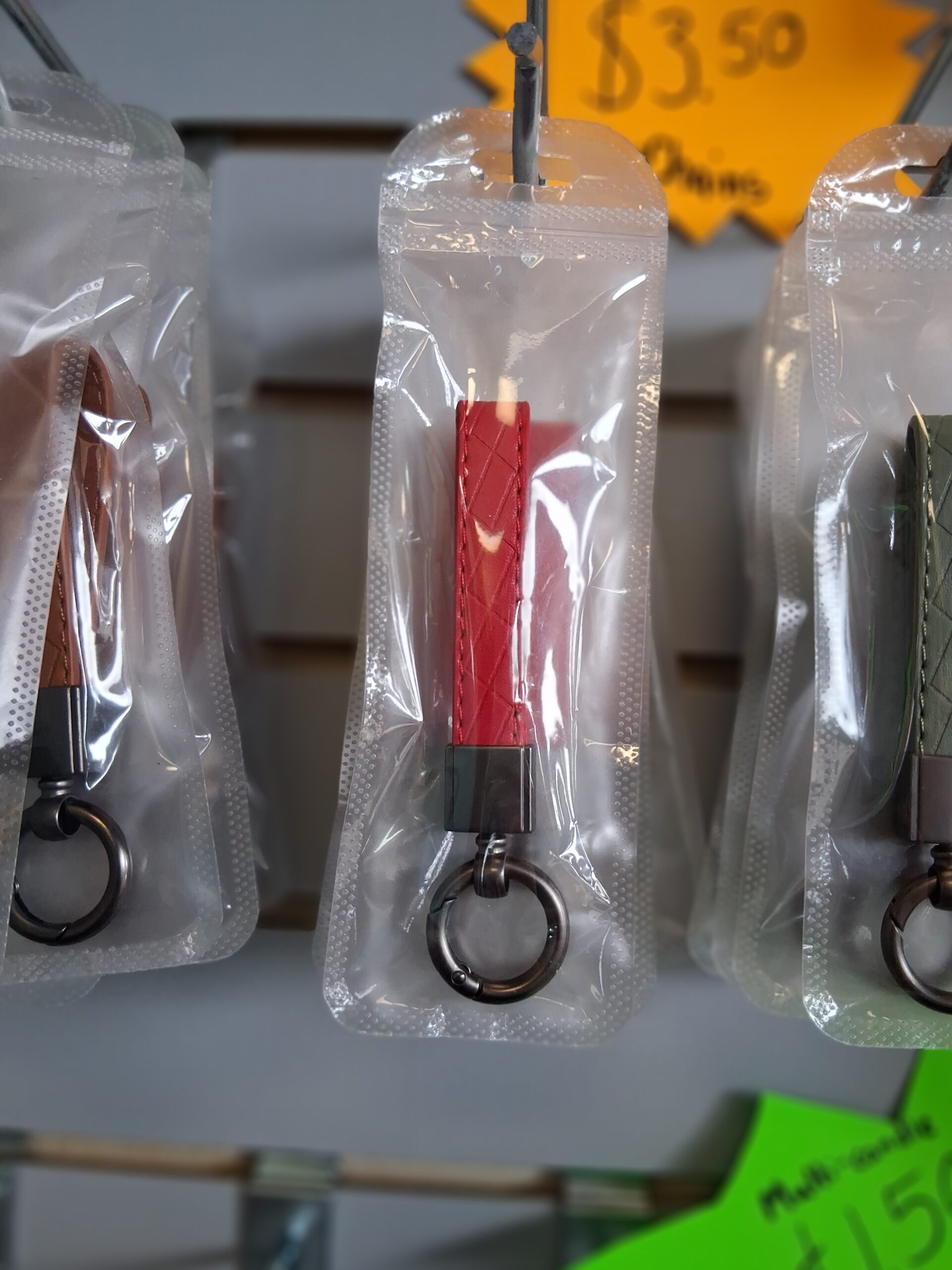 Quilted Leather Strap Keychain - Image 4