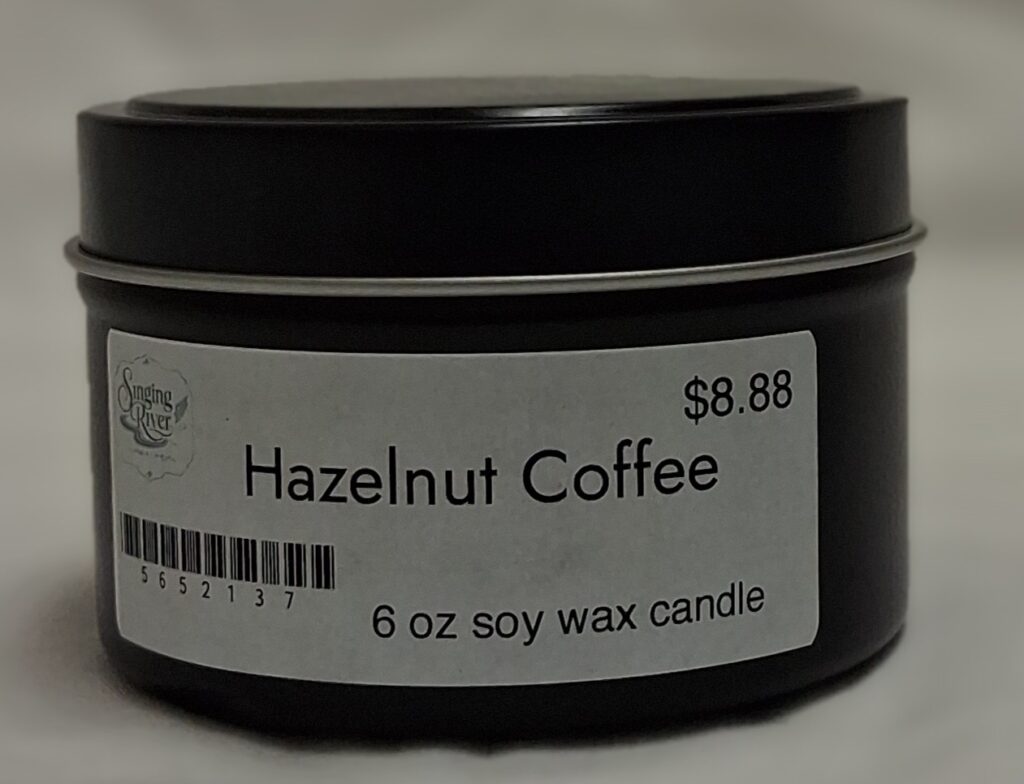 Singing River Candle - 6 oz - Hazelnut Coffee