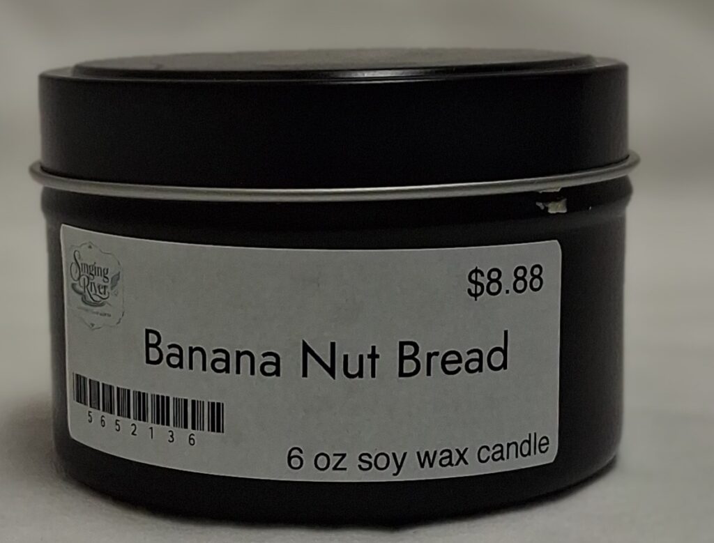 Singing River Candle - 6 oz - Banana Nut Bread