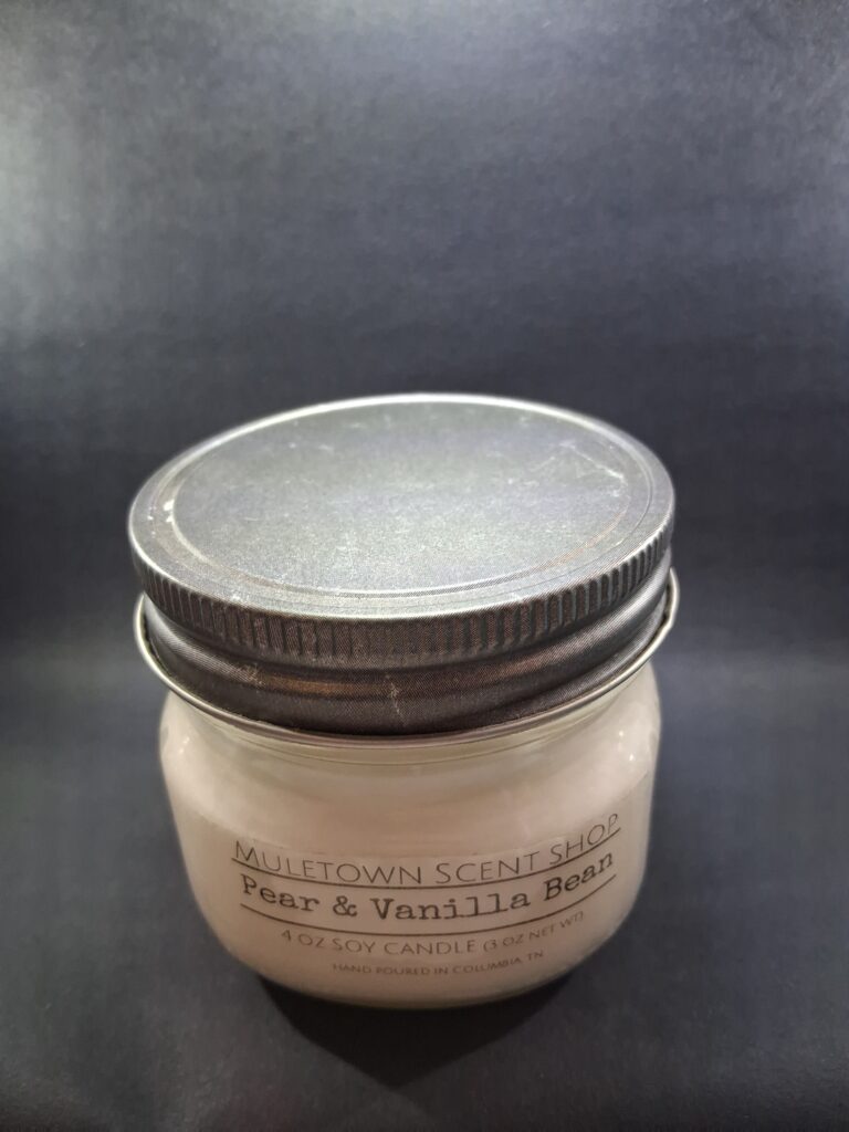 Muletown Scent Shop - Pear and Vanilla Bean - 4 oz Candle