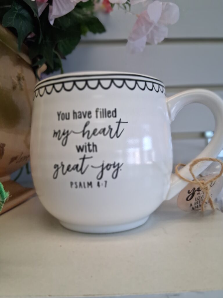 Psalm 4:7 Coffee Cup
