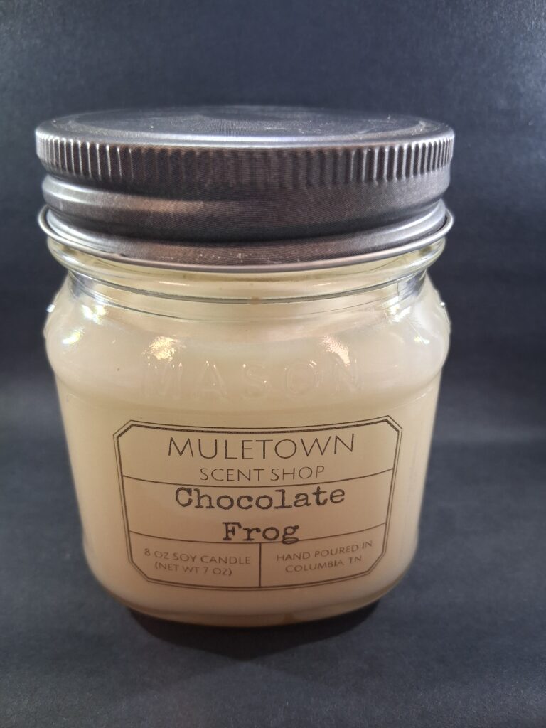 Muletown Scent Shop - Chocolate Frog - 8 Oz Candle
