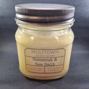 Muletown Scent Shop - Coconut and Sea Salt - 8 Oz Candle