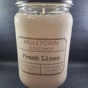 Muletown Scent Shop - Fresh Linen - 16 oz Candle