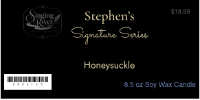 Stephen's Signature Series Candle - 8.5 oz Honeysuckle