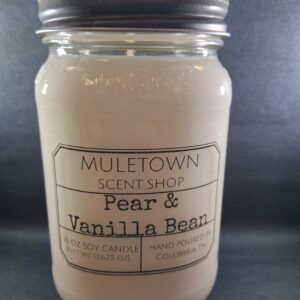Muletown Scent Shop - Pear and Vanilla Bean - 16 oz Candle