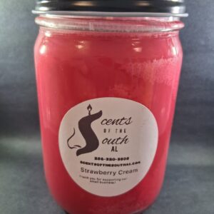 Scents of the South Jar Candle - Strawberry Cream