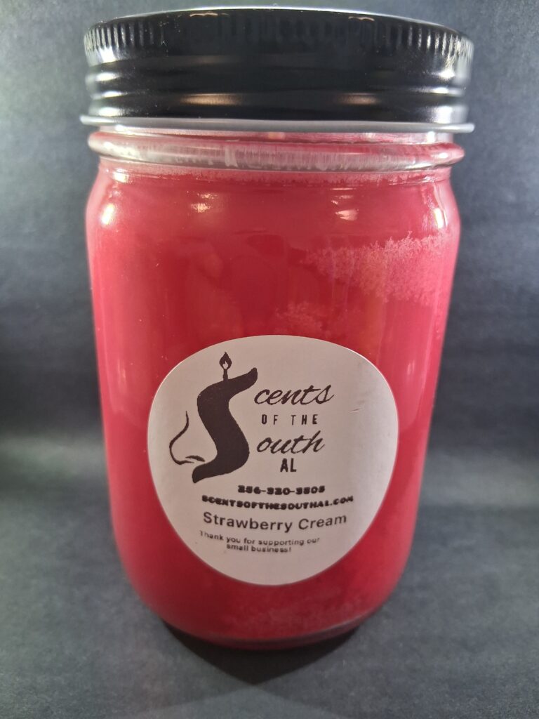 Scents of the South Jar Candle - Strawberry Cream