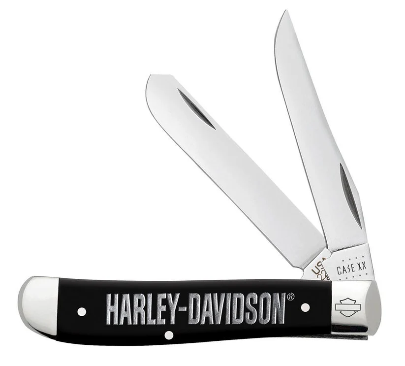 Case Harley Davidson Black Synthetic Smooth Mini Trapper